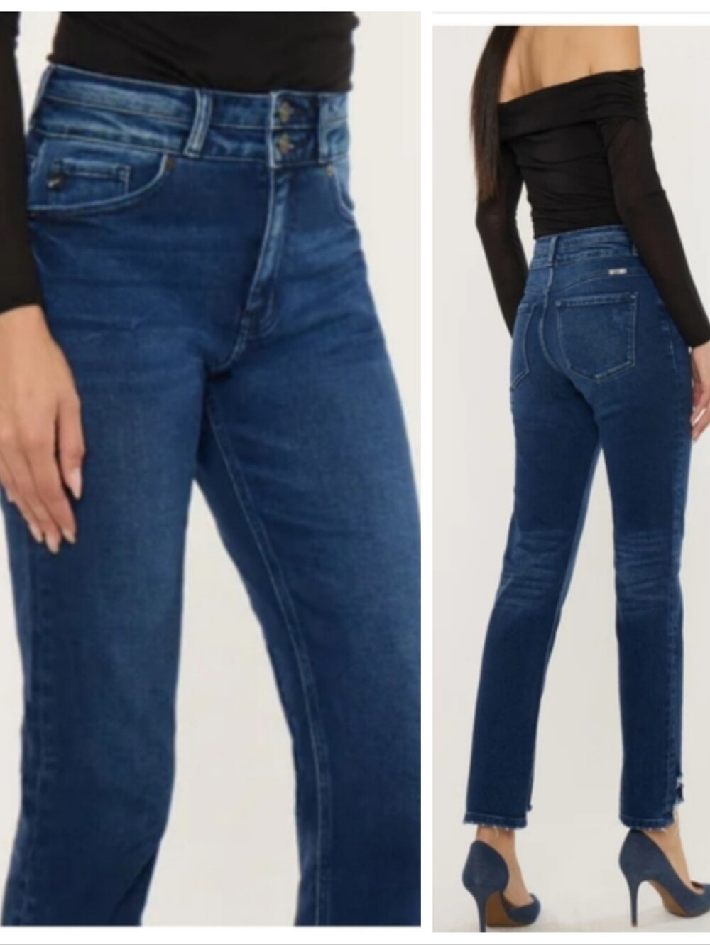 NWT KanCan Cadence High Rise Slim Straight Leg Jeans Women's 7/27 Dark Wash